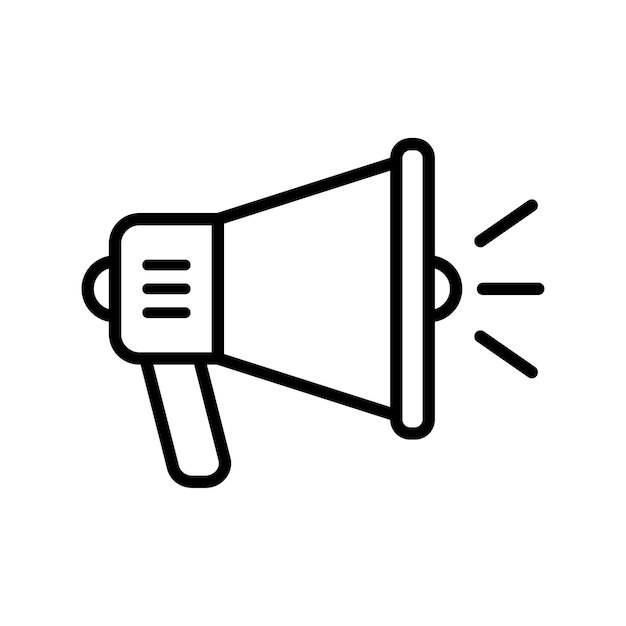 megaphone icon vector design template in white background