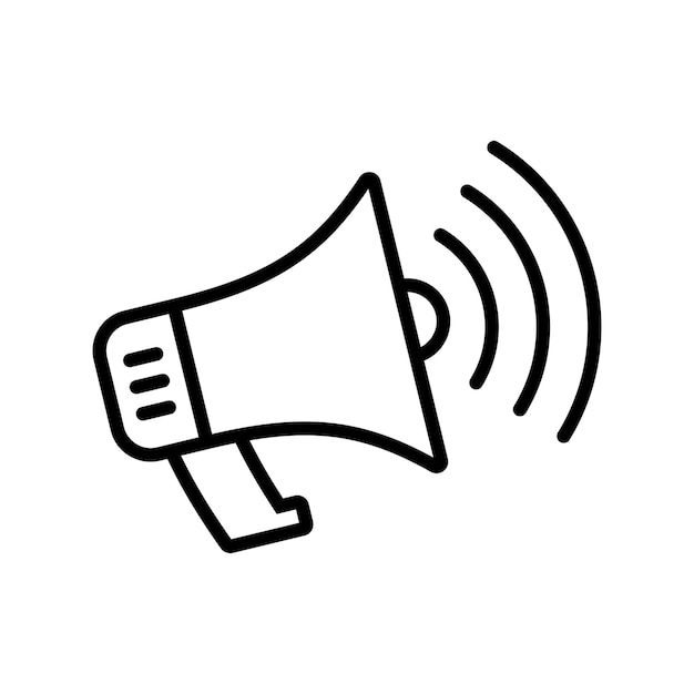 megaphone icon vector design template in white background