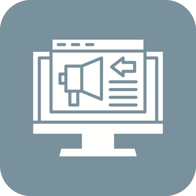 メガフォンアイコンのベクトル画像は通信に使用できます
