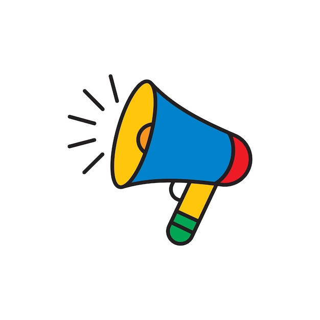 Megaphone icoon vector ontwerp sjablonen eenvoudig en modern