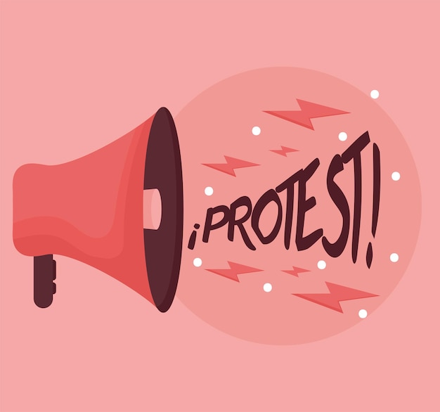 Megaphone for protest