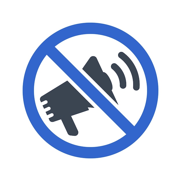 Megaphone restriction icon