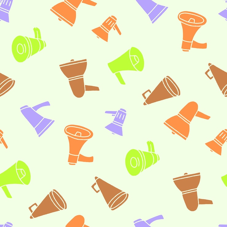 Vector megaphone seamless pattern vector illustration for print wallpaper decoration