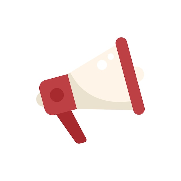 Megaphone target icon flat vector Digital seo Company focus isolated
