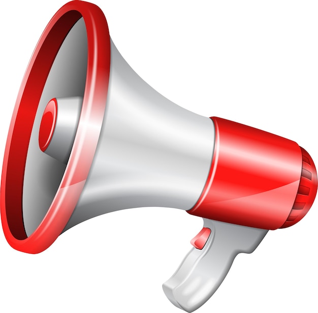 Vector megaphone on transparent background