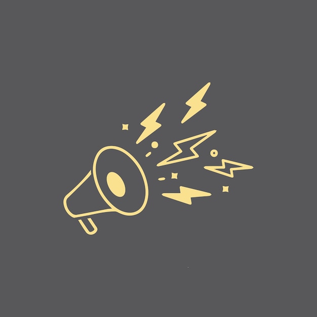 Megaphone vector illustration design template