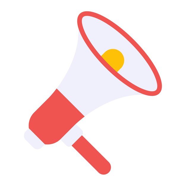 Megaphone Vector Illustration Style
