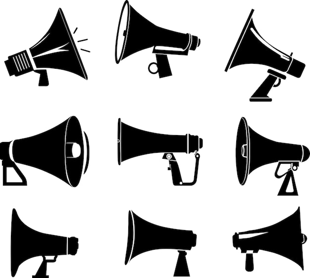 Vector megaphone vector silhouette 2