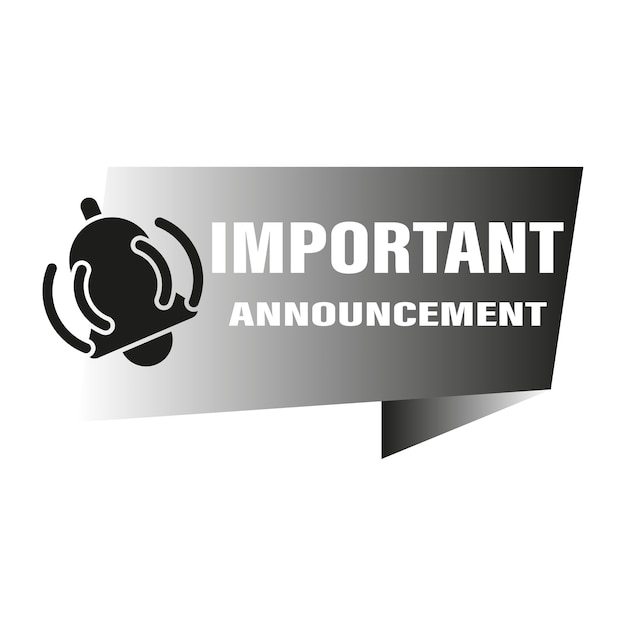 Megaphone with Important Announcement Vector illustration