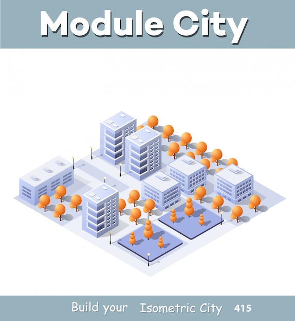 Quartiere della città di megapolis