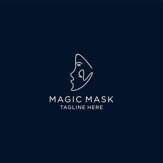 Megic mask logo icon design vector template