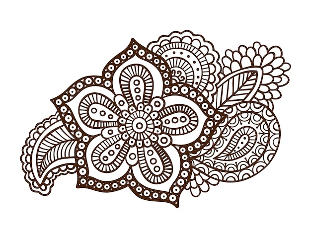 Mehendi ornament ontwerp