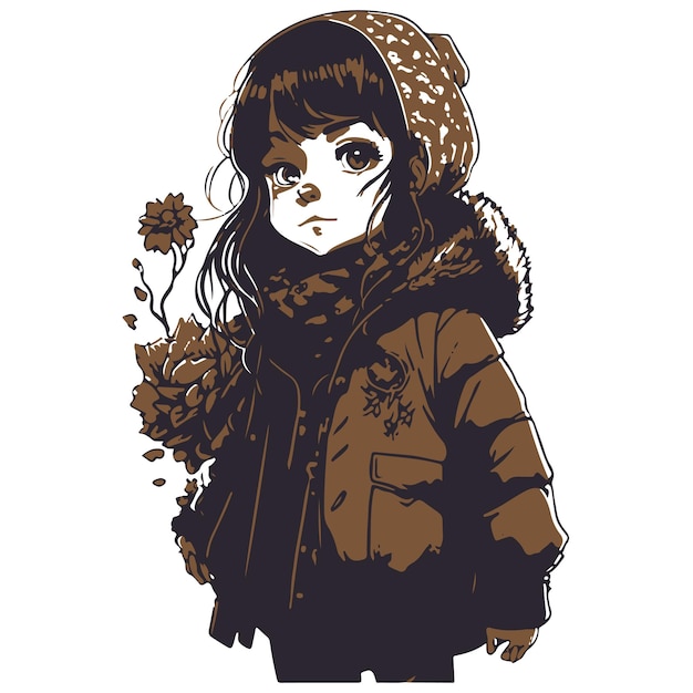 meisje portret ontwerp vector bestand