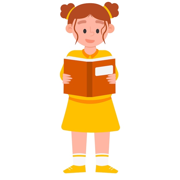 Meisjes die Boekenillustratie lezen