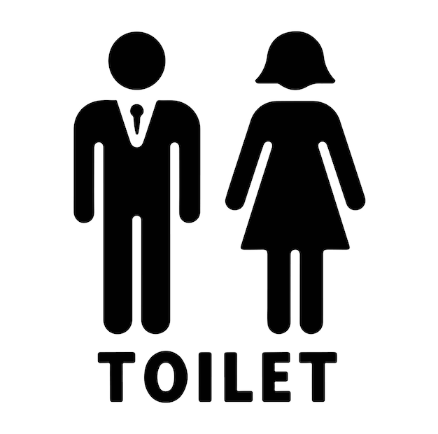 Meisjes en jongens toilet teken mannen en vrouwen toilet icoon toilet icoon teken symbool vector
