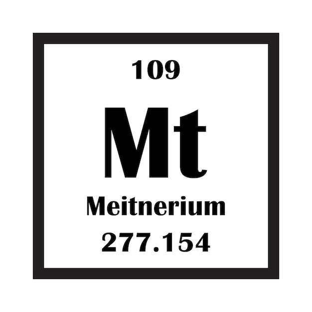 Vector meitnerium chemical element icon