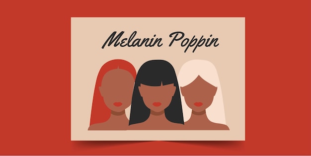 Melanin Poppin Greeting Card for African Women