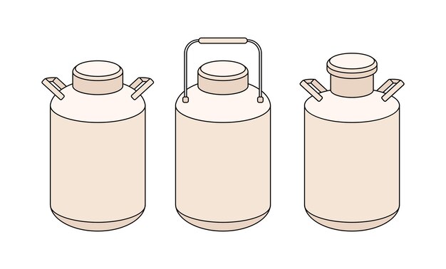 Melk container kan pictogram schets vectorillustratie Hand getrokken doodle lijn contour tekening