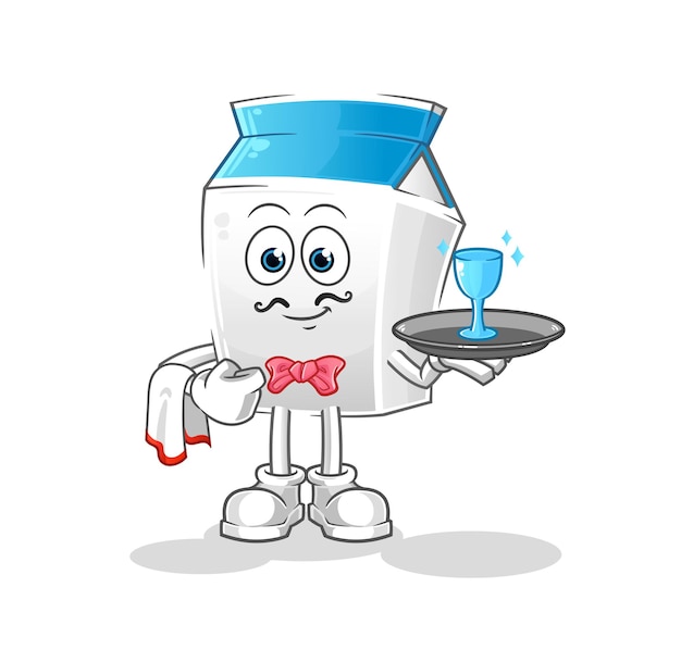 Melk ober cartoon cartoon mascotte vector