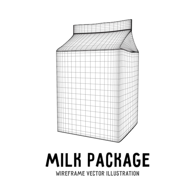 Melk pakket vector