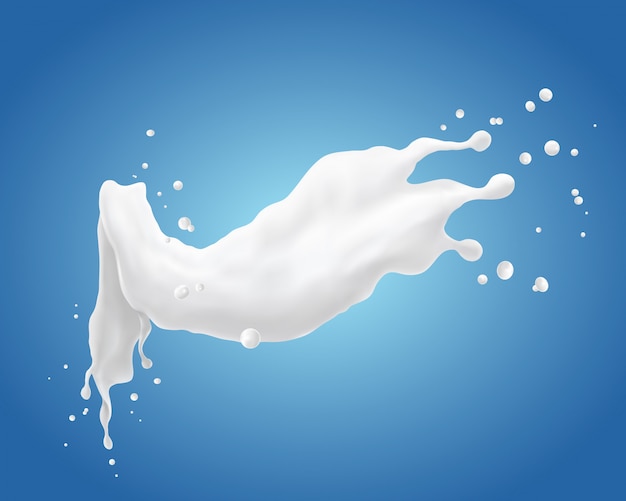 Vector melk splash en gieten