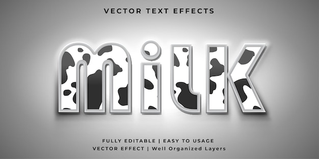 Melk vector teksteffect
