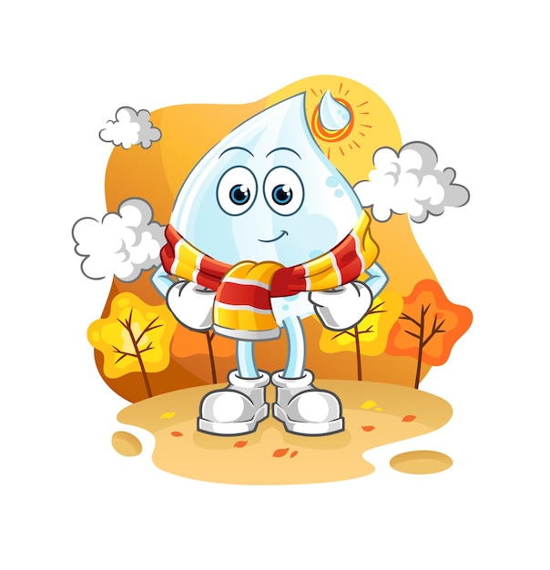 Melkdaling in de herfst. cartoon mascotte vector