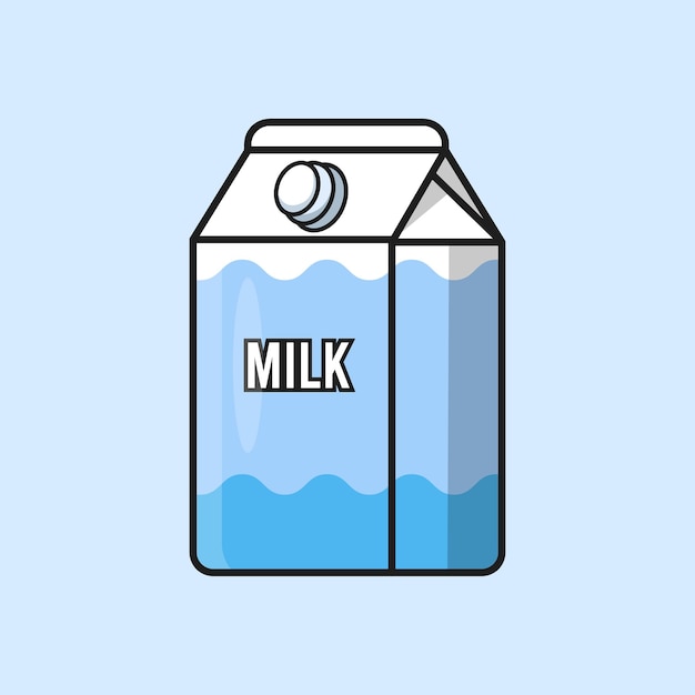 Vector melkkoe melk kunststof product verpakking eenvoudig icoon
