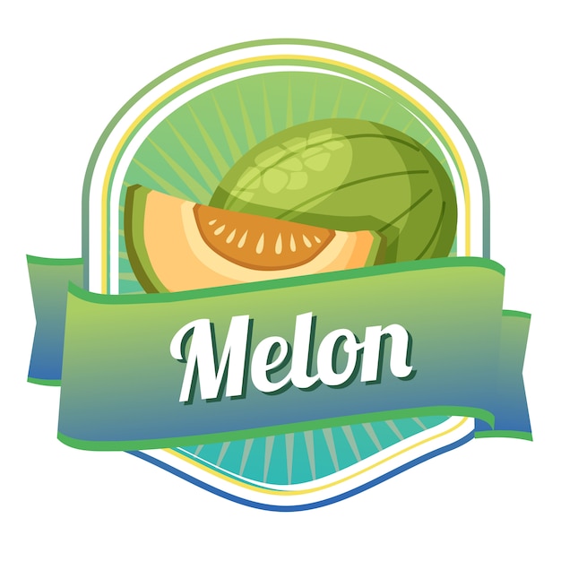 Meloen badge illustratie vector