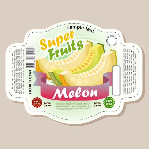 meloen label sticker