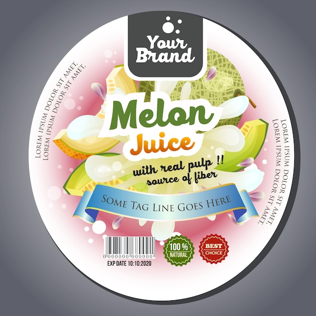 Meloen sap label sticker