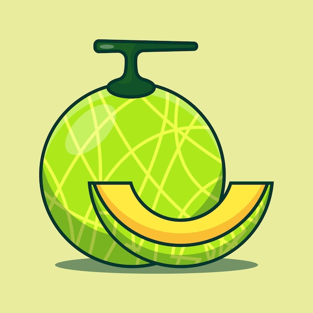 Melon cartoon vector illustration