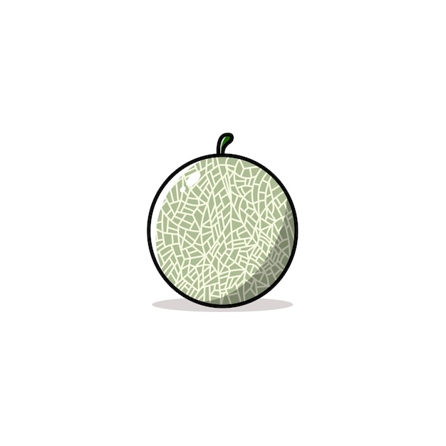 Vector melon flat icon design logo