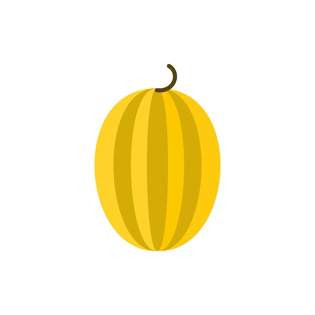 Melon icon in flat style on a white background