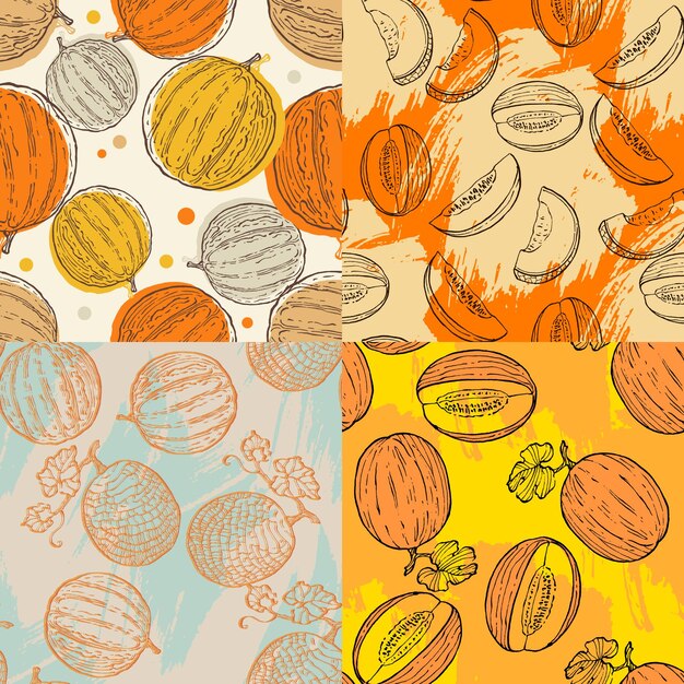 Melon seamless pattern