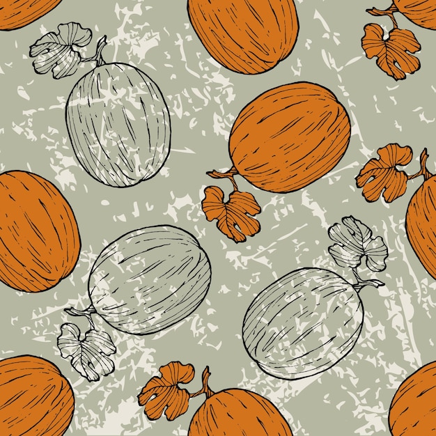 Melon seamless pattern