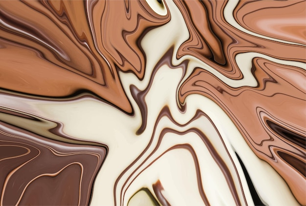 Melted chocolate background design with wave pattern