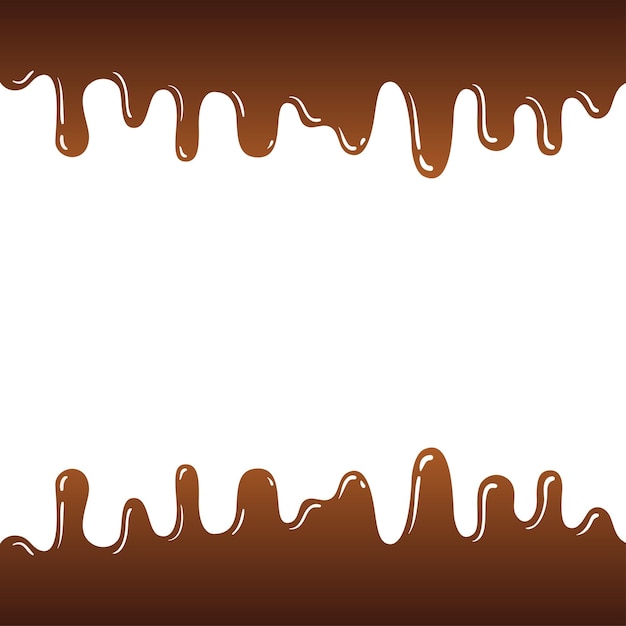 Melted chocolate dripping Seamless pattern background