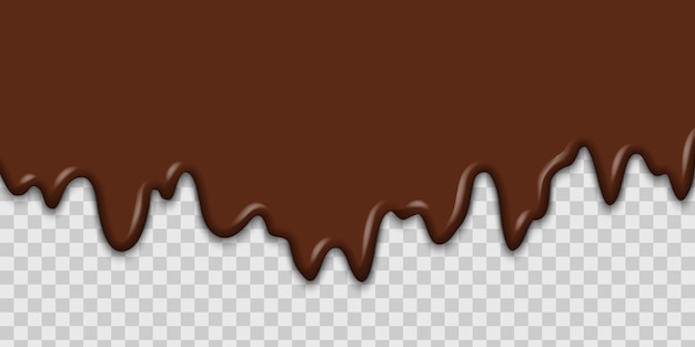 Vector melted chocolate dripping