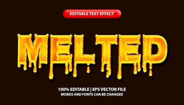 Melted text editable text effect templates viscous fluid effect text style
