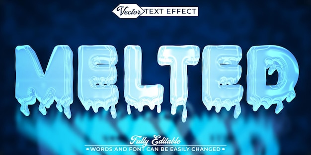 Vector melted vector editable text effect template