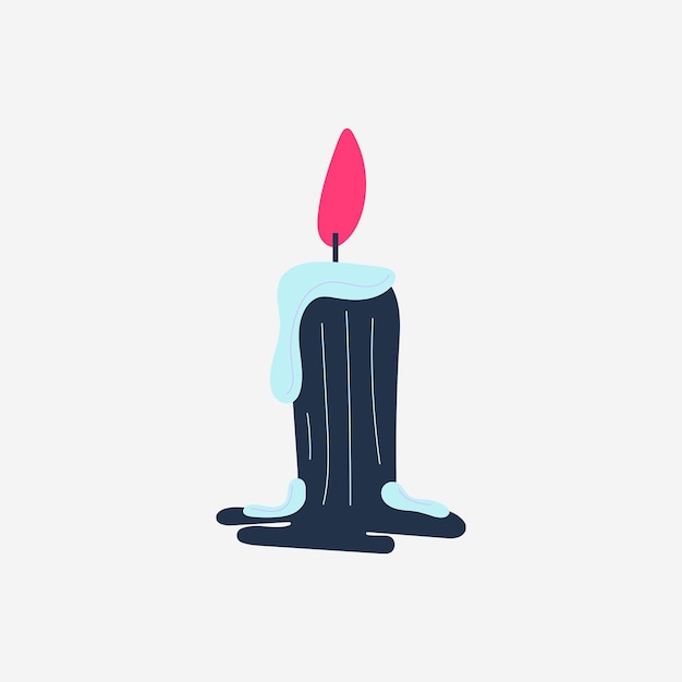 Melting candle illustration