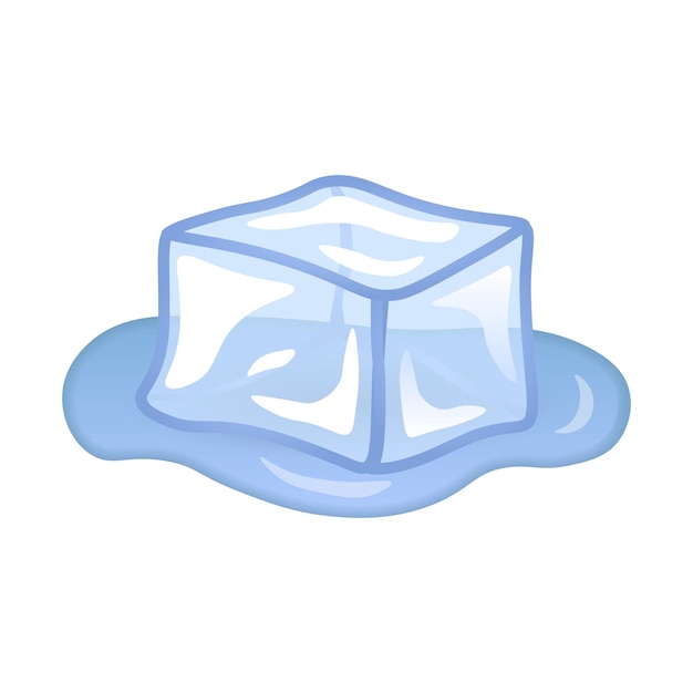 Melting Ice icon 3d illustration from climate change collection Creative Melting Ice 3d icon for web design templates infographics and more