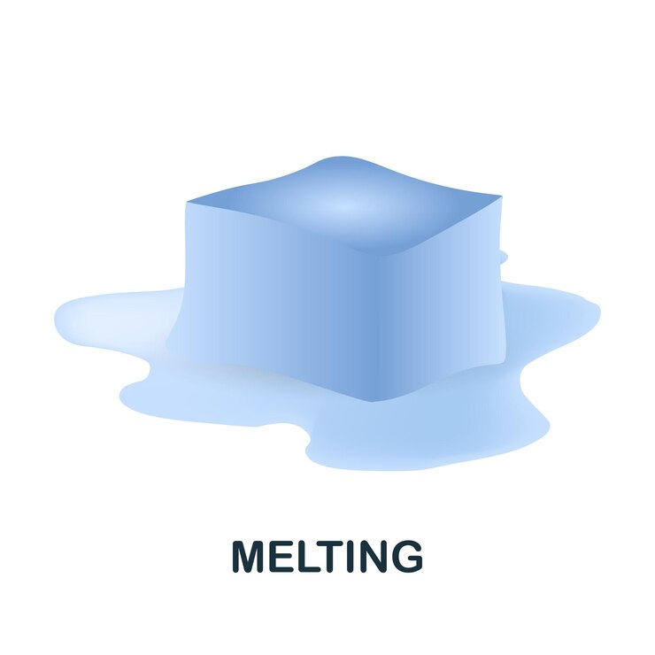 Vector melting icon 3d illustration from global warming collection creative melting 3d icon for web design templates infographics and more