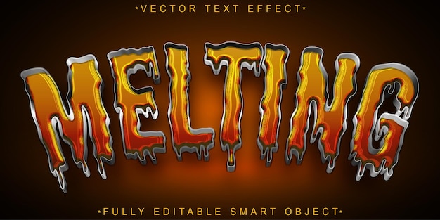 Melting Vector Volledig bewerkbaar Smart Object Text Effect