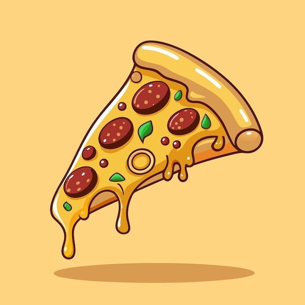 Melty Pepperoni Pizza Slice