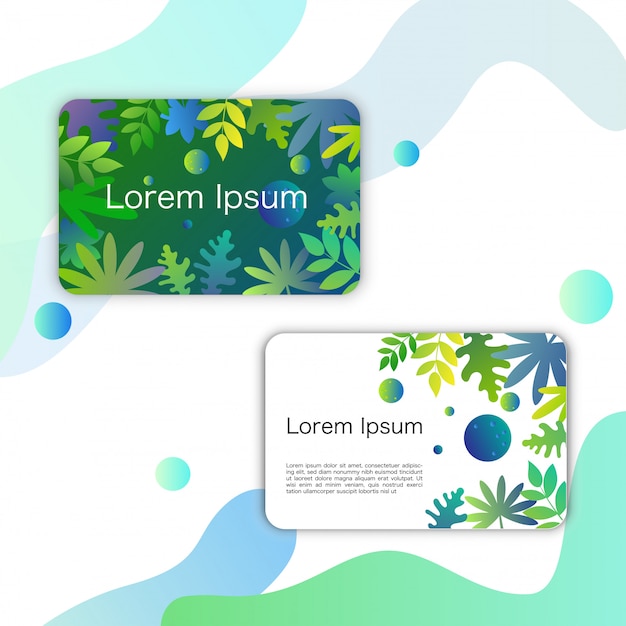 Member card leaf colourful