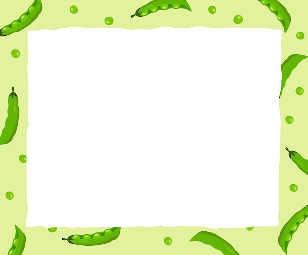 Доски для заметок и дизайн дневника с изображением гороха и зеленой фасоли, набор иллюстраций, плакат для заметок