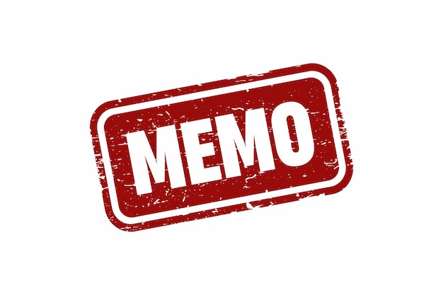 Memo grunge rubber stamp