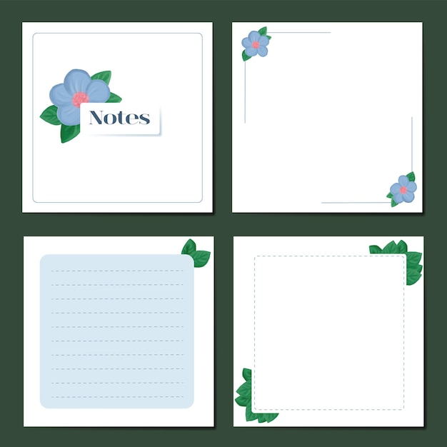 Memoblok Set blanco notities van bloempapier